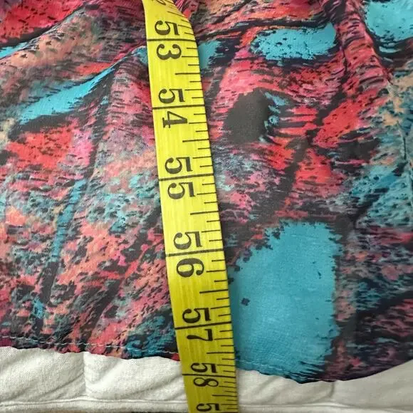 Thalia & Sodi Dress Large Blue Maxi Abstract Print Fairy Spring Goddess Glam - Picture 10 of 10